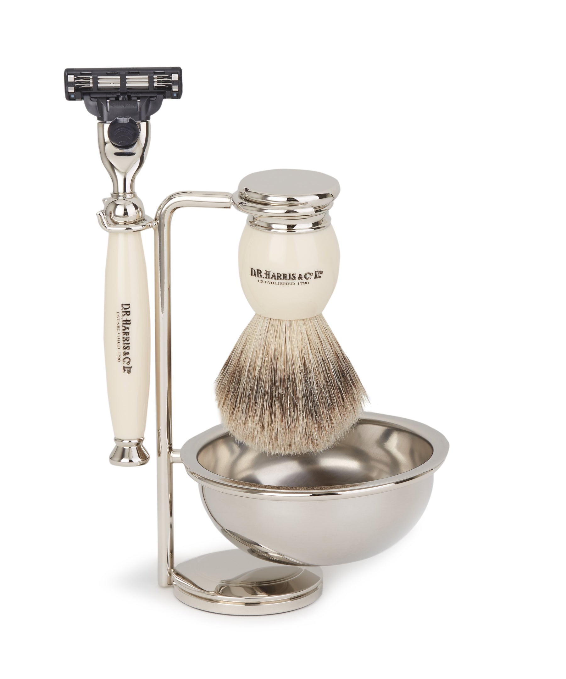 4 piece Shaving Set Ivory by D.R.Harris