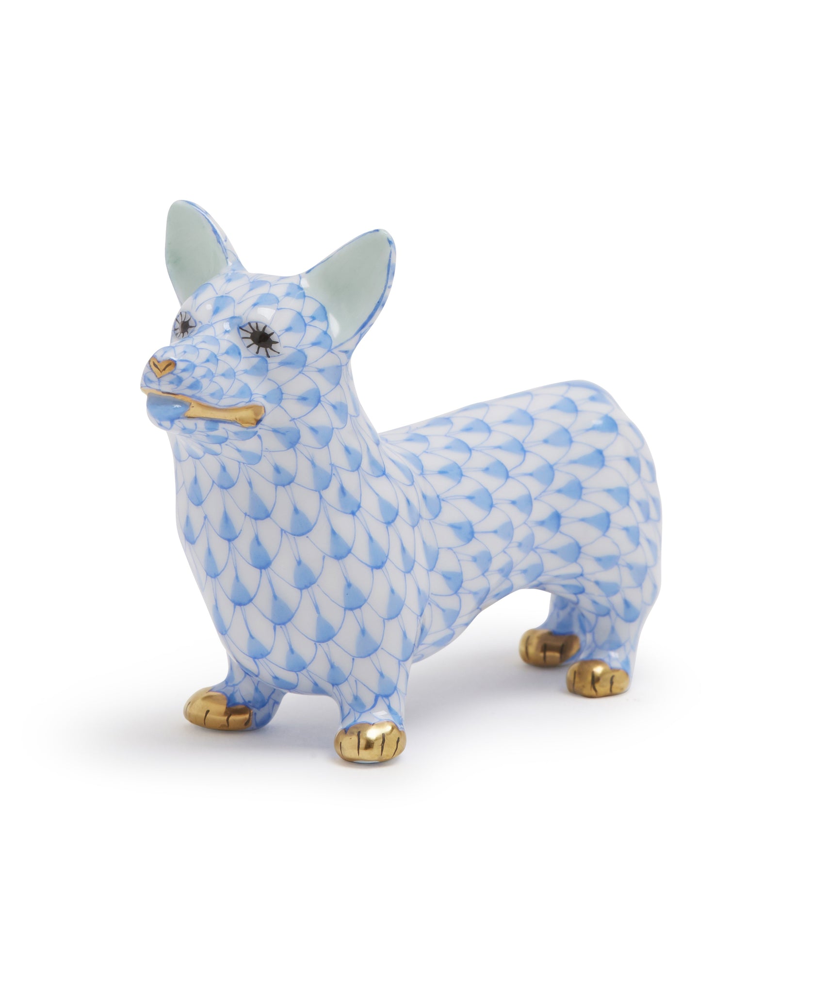 Corgi Figurine (Blue) by Herend