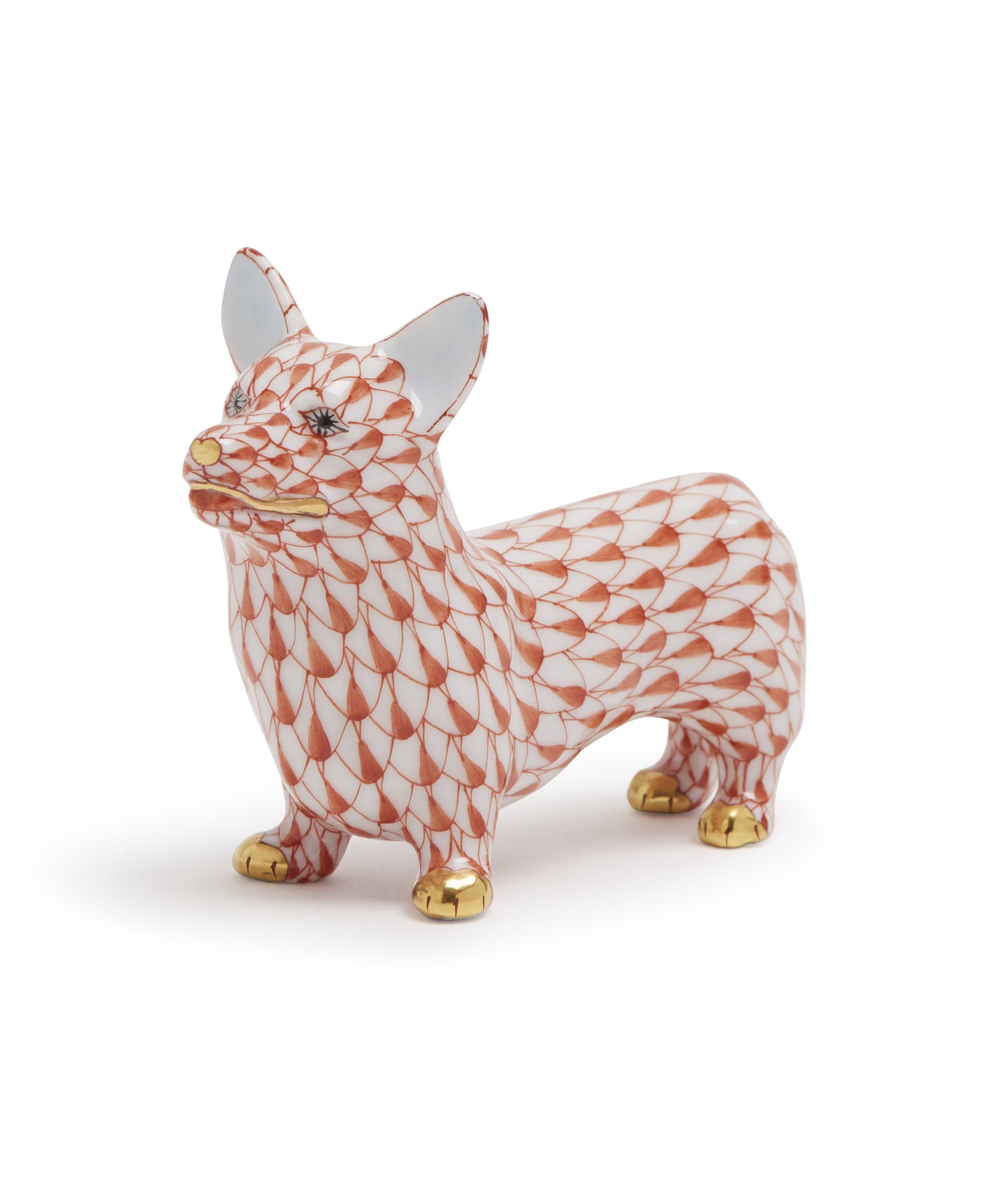 Corgi Figurine (Rust) by Herend