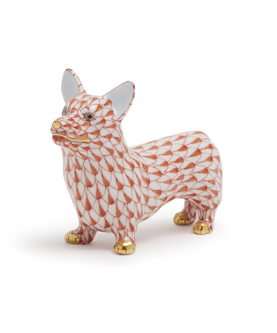 Corgi Figurine (Rust) by Herend