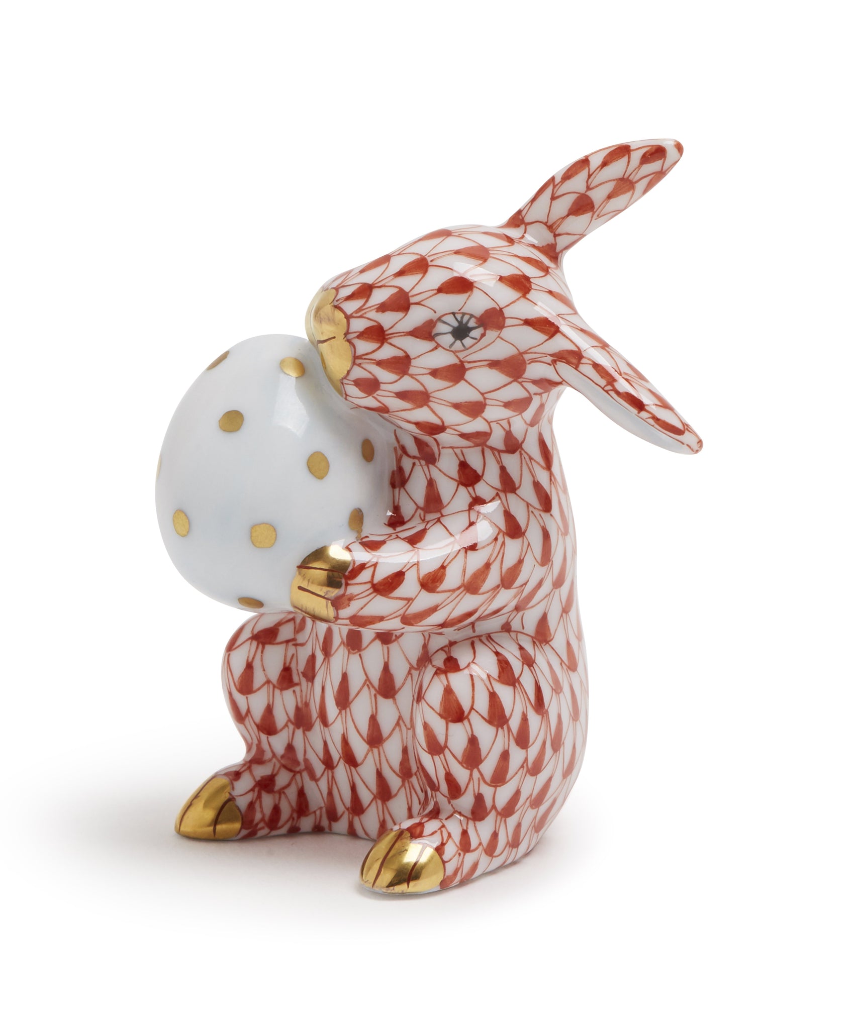 Easter Bunny w Egg Figurine by Herend