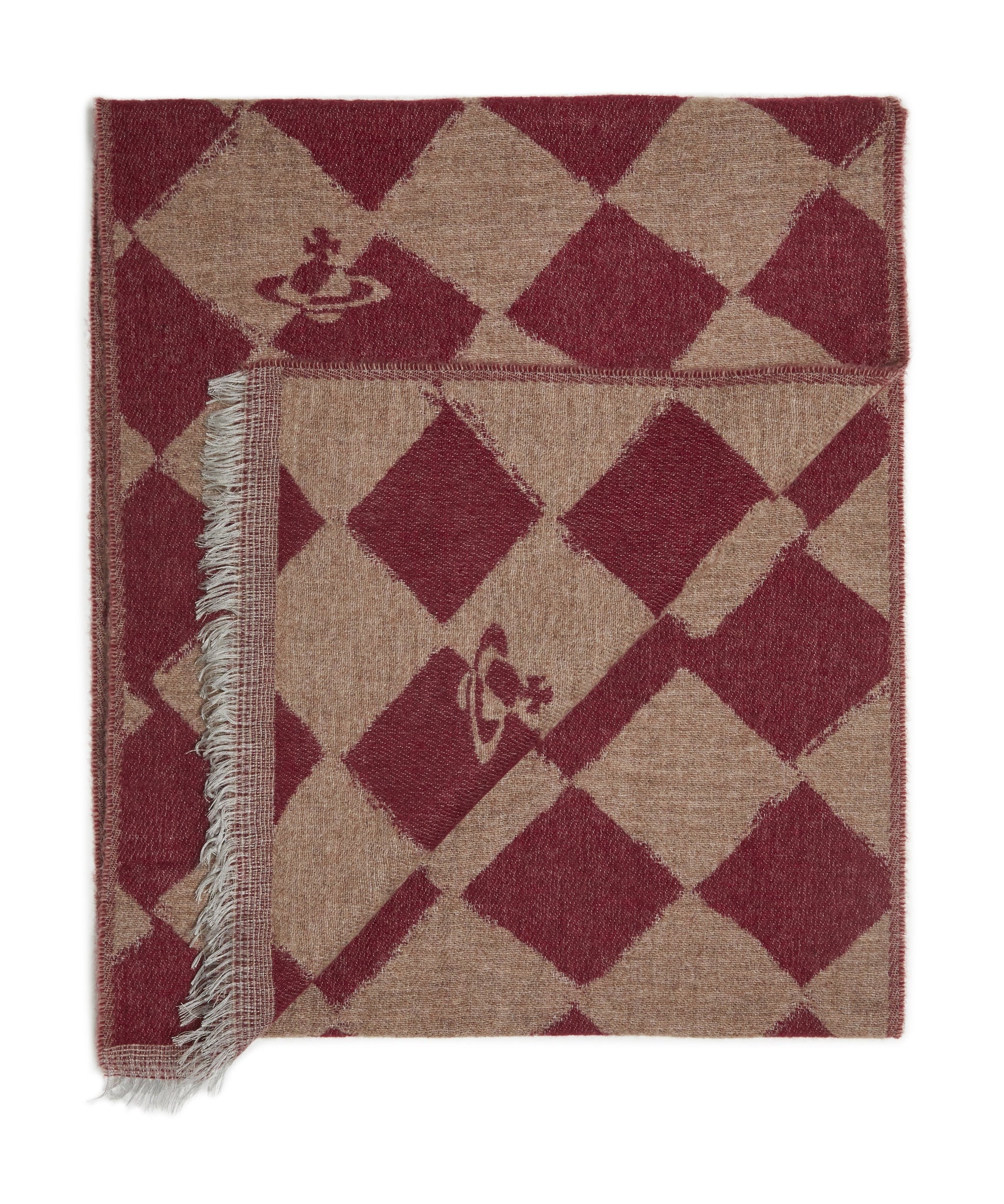 Mens harlequin lambswool scarf by Vivienne Westwood