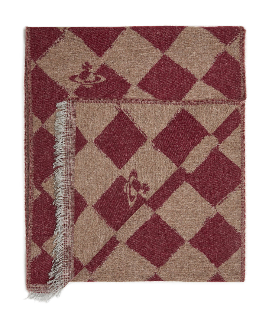 Mens harlequin lambswool scarf by Vivienne Westwood