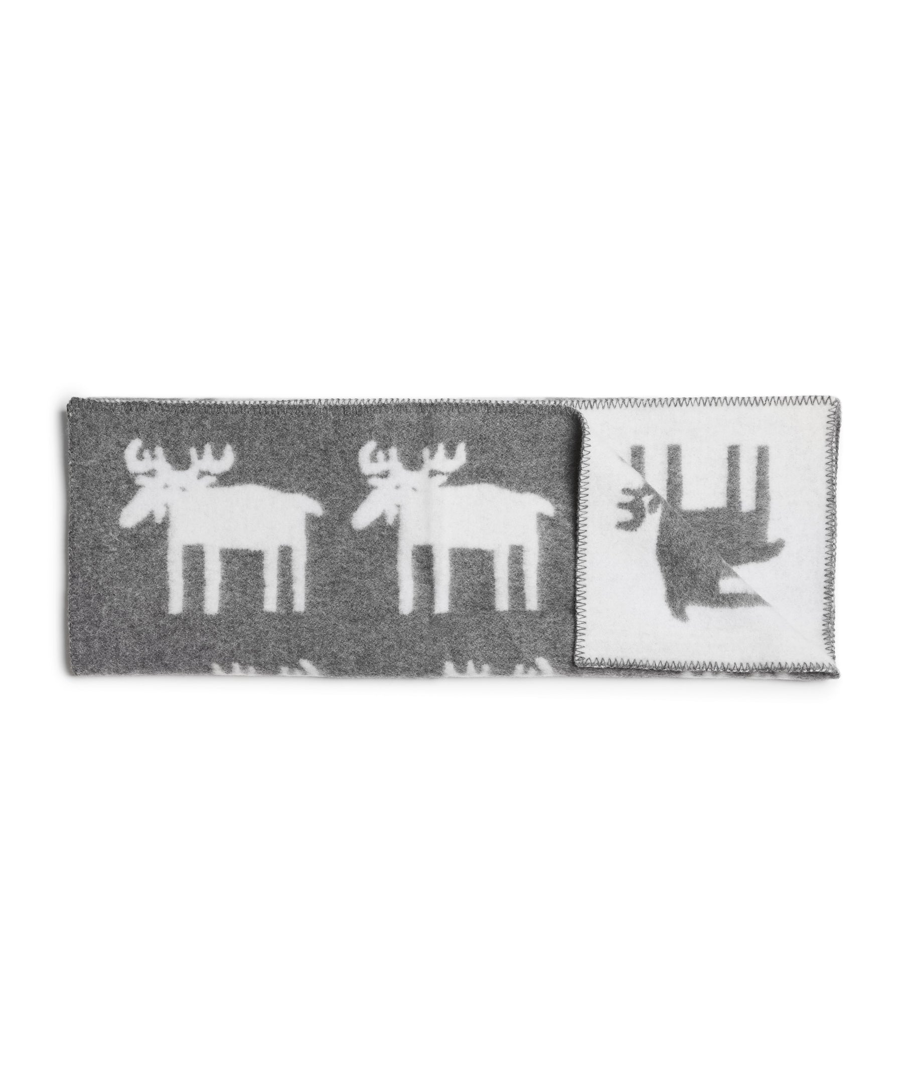 Moose Blanket (White/Grey) by Klippan