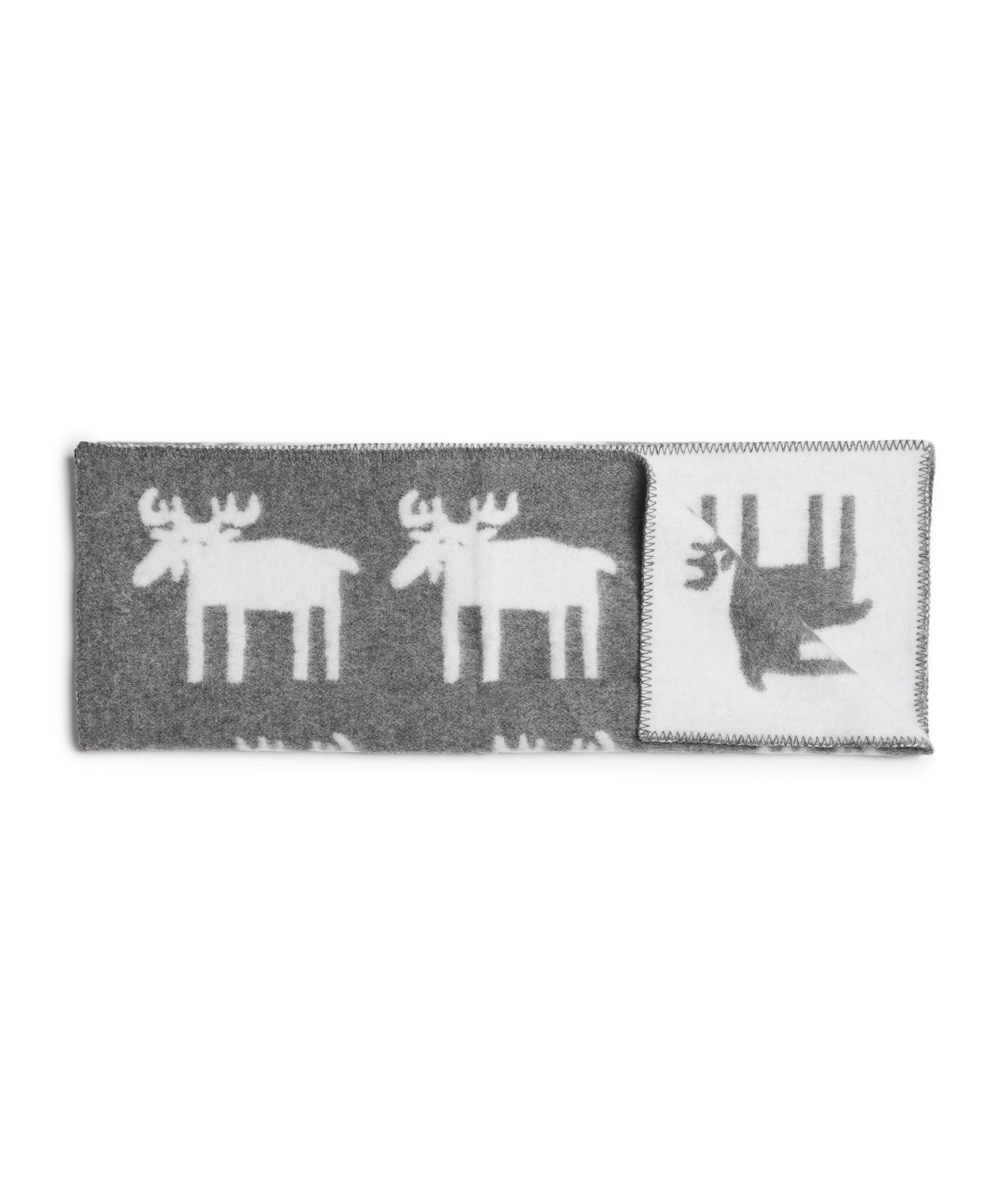 Moose Blanket (White/Grey) by Klippan