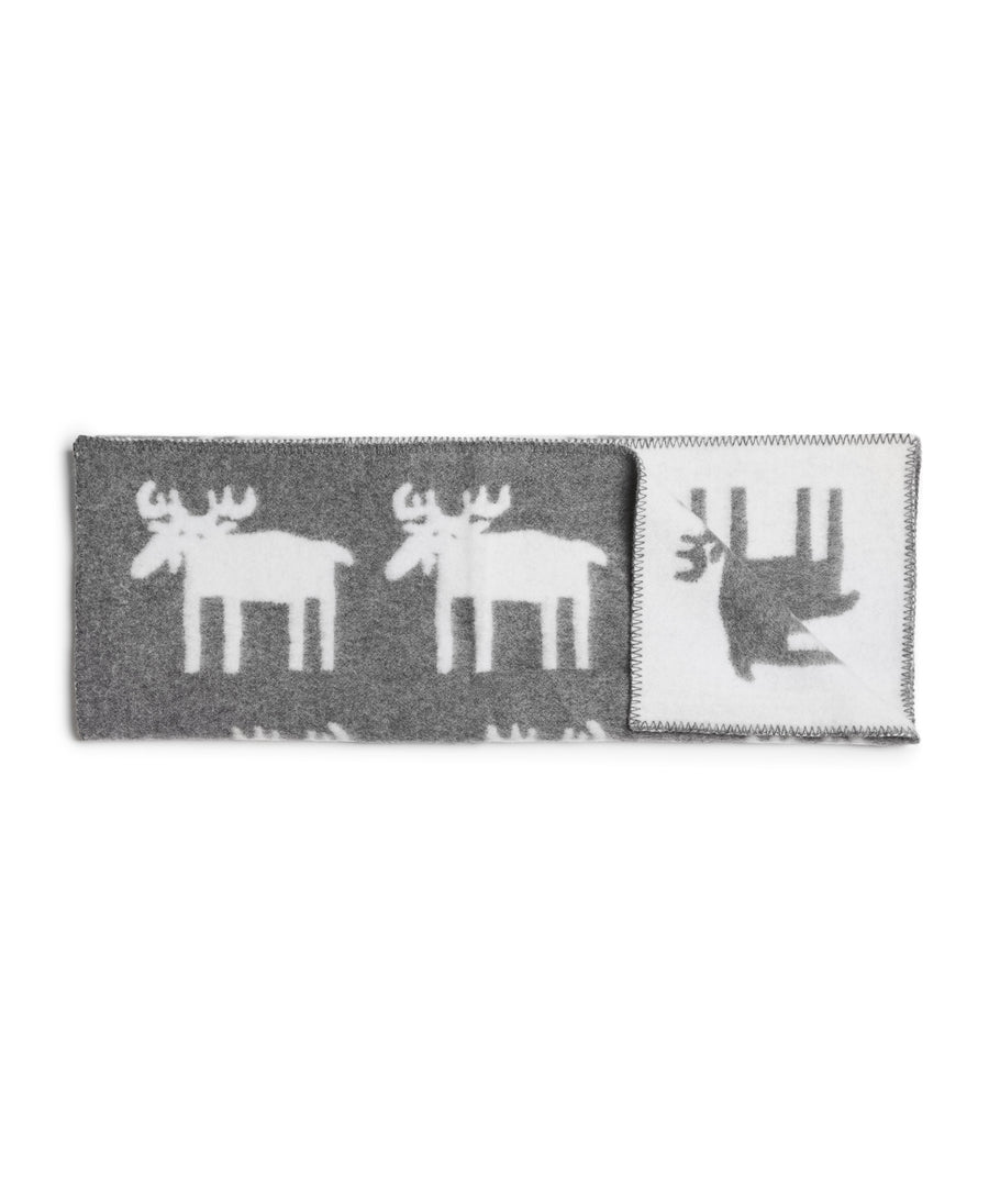 Moose Blanket (White/Grey) by Klippan