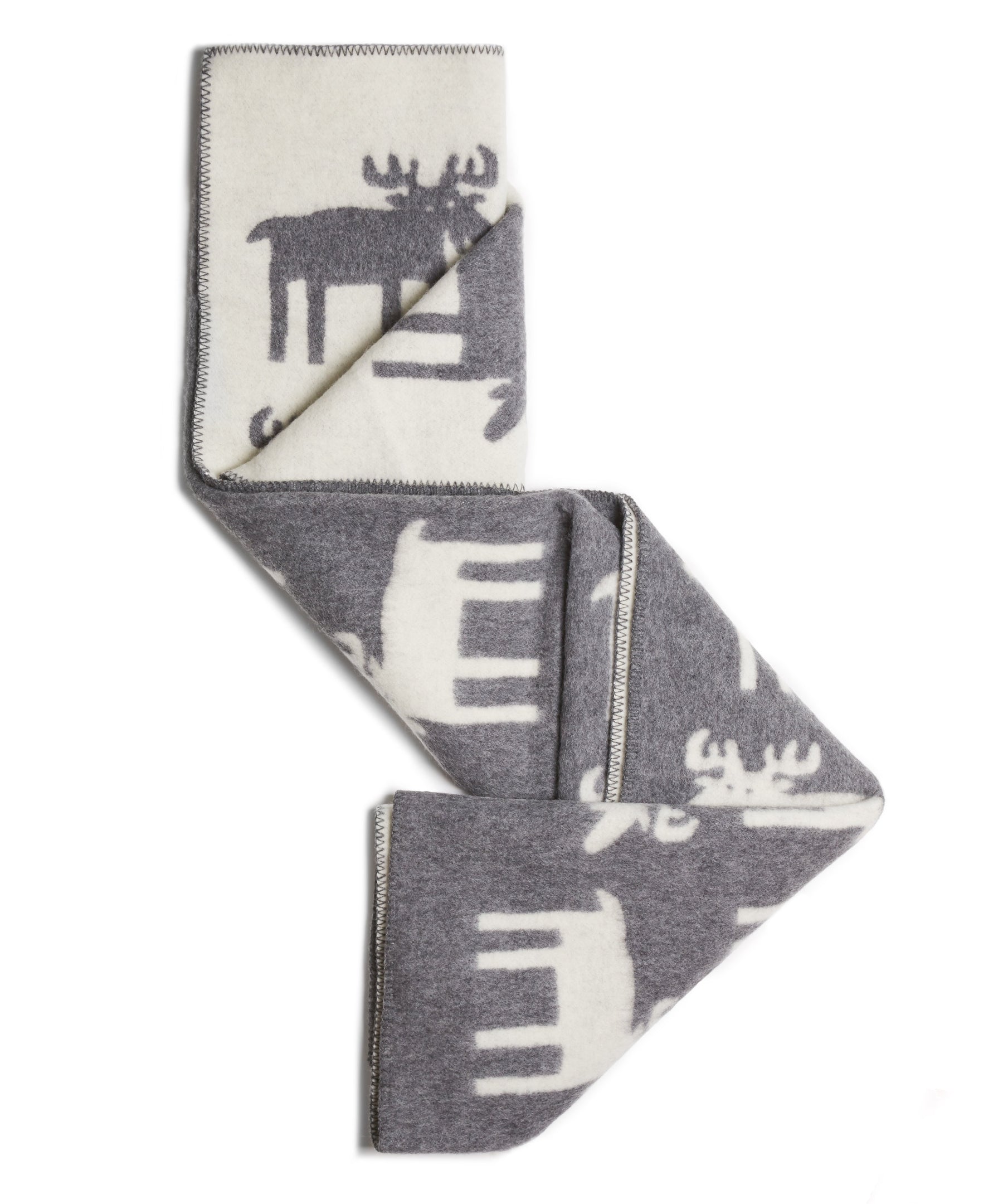 Moose Blanket (White/Grey) by Klippan