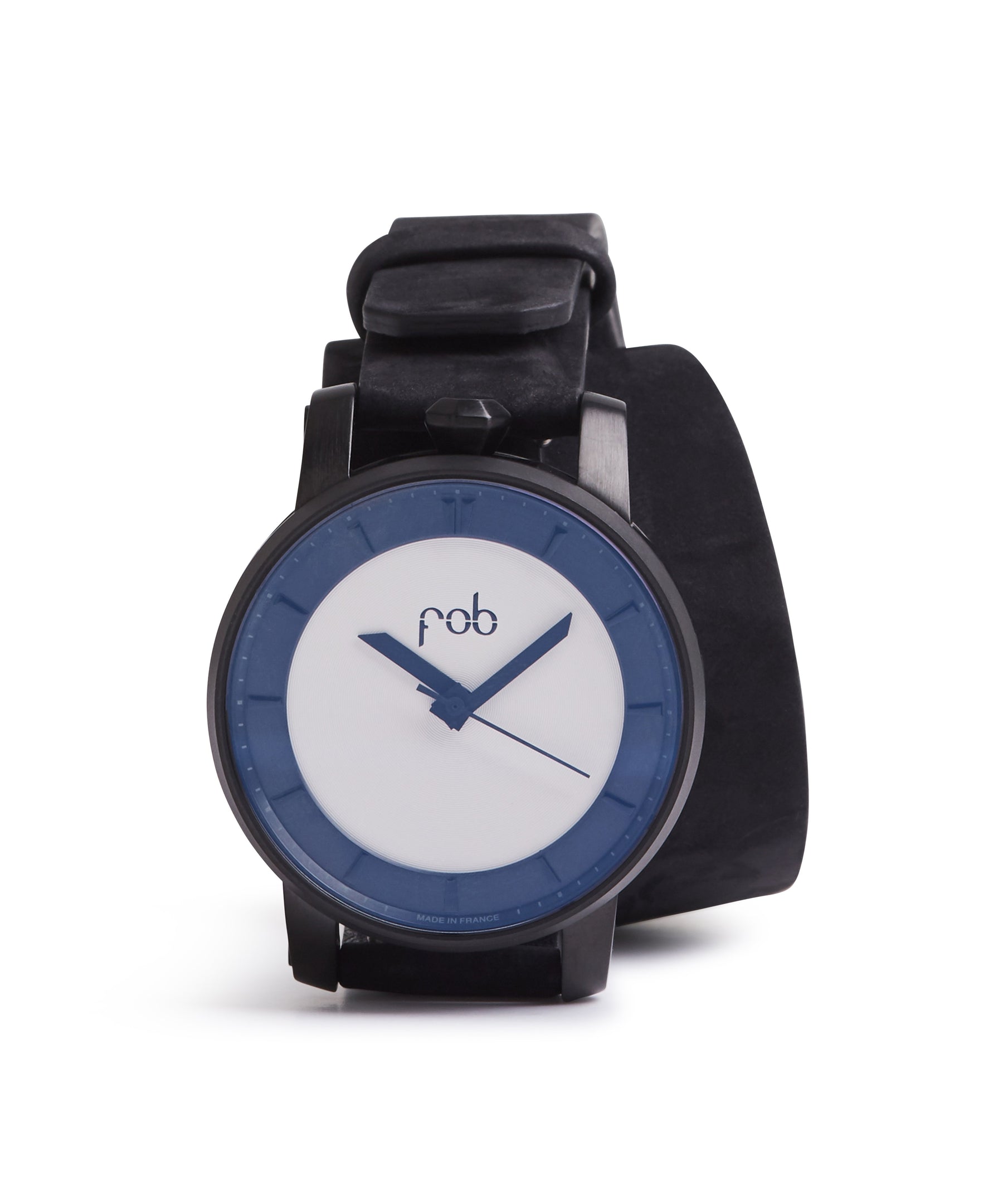 Neo Classic R360 Matte Black Solid White Silver by Fob Paris