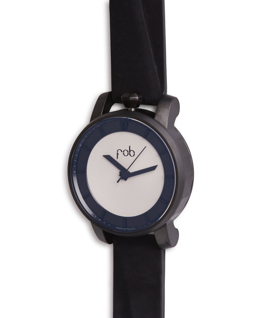 Neo Classic R360 Matte Black Solid White Silver by Fob Paris