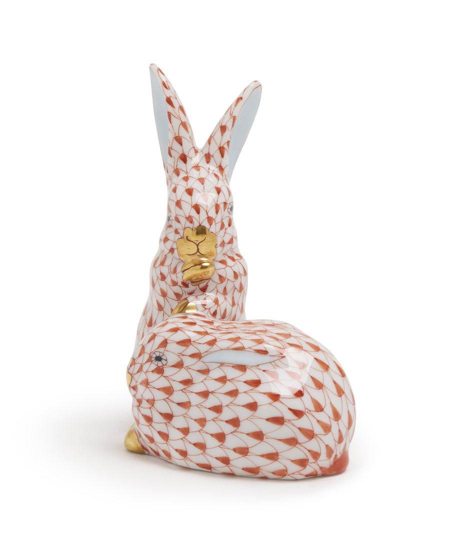 Pair of Rabbits Figurine by Herend