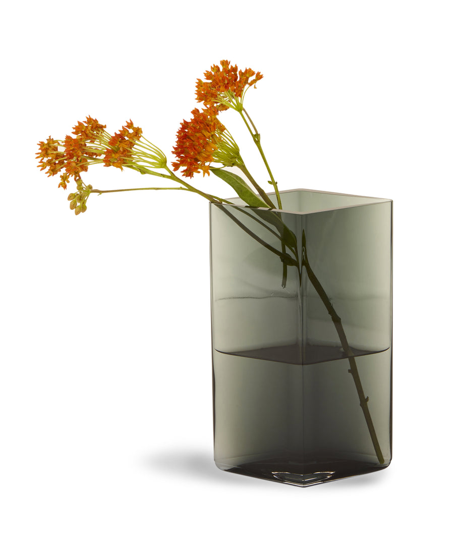 Ruutu Vase 180mm (Grey) by Iittala