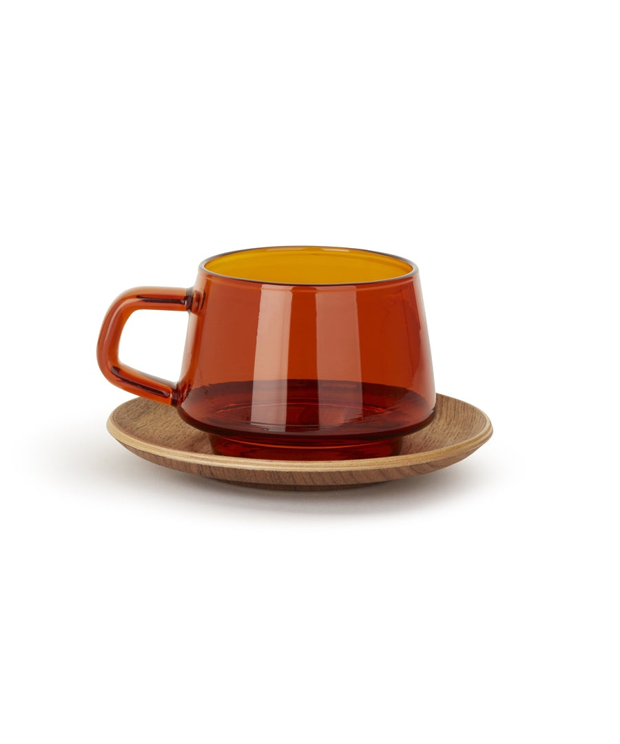 Sepia Cup & Saucer by Kinto