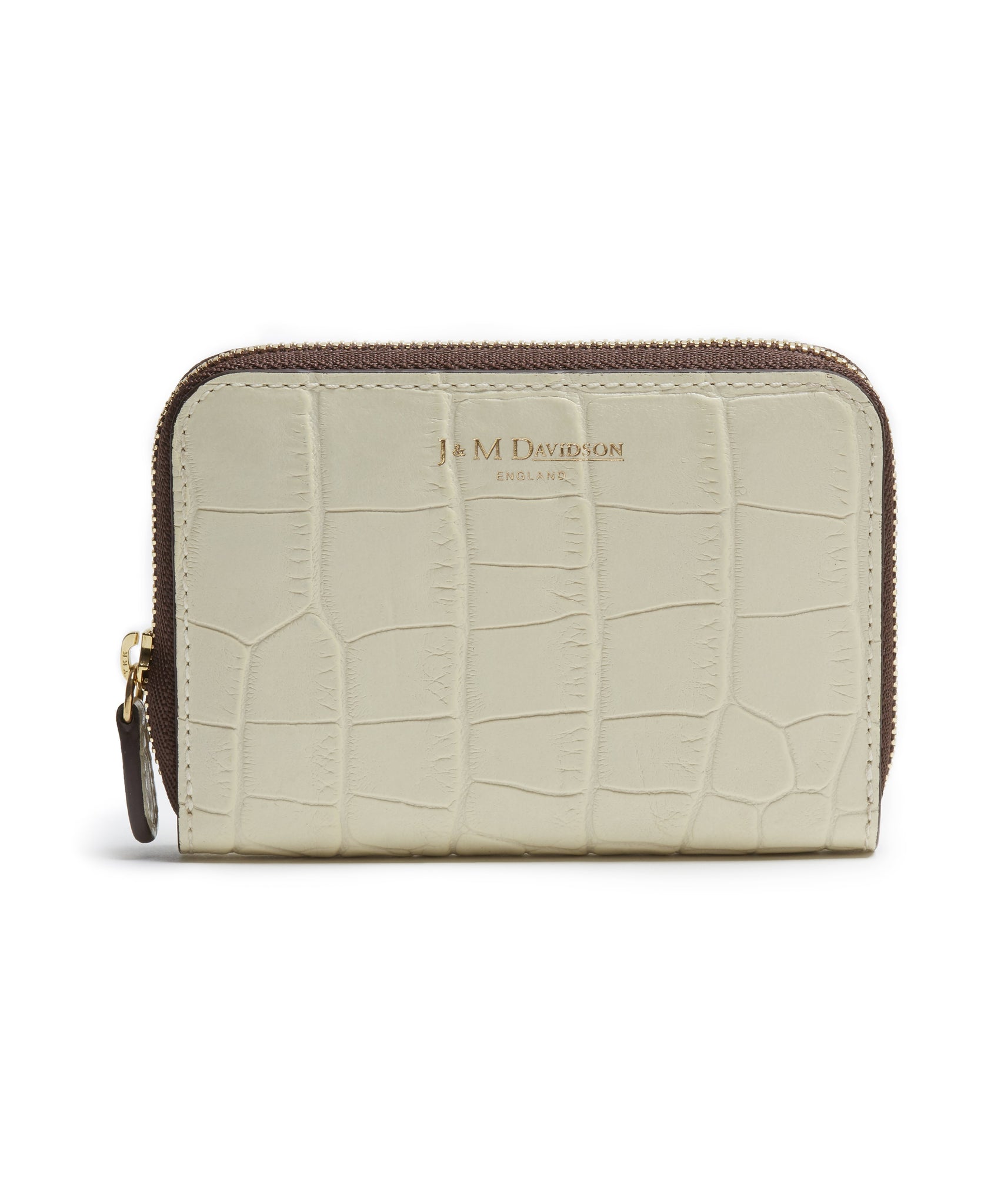 Small Zip Purse (Ivory) by J&M Davidson