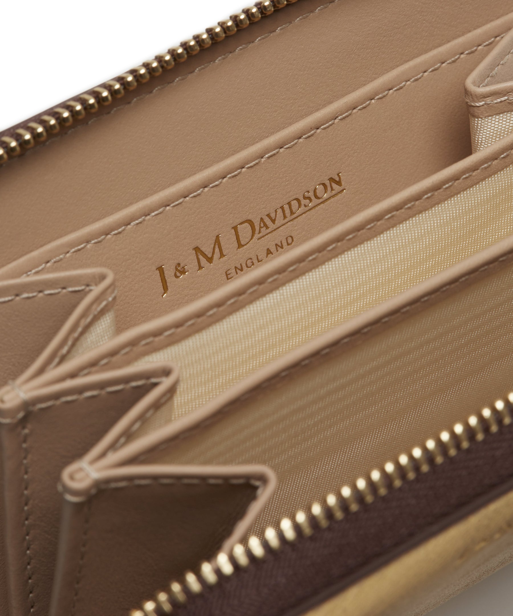 Small Zip Purse (Ivory) by J&M Davidson